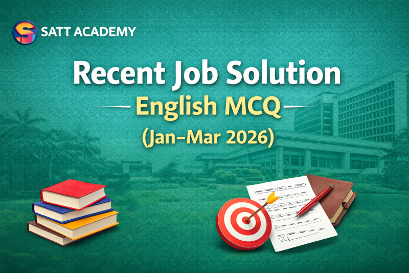 Recent Job Solution English MCQ (Jan–Mar 2026)